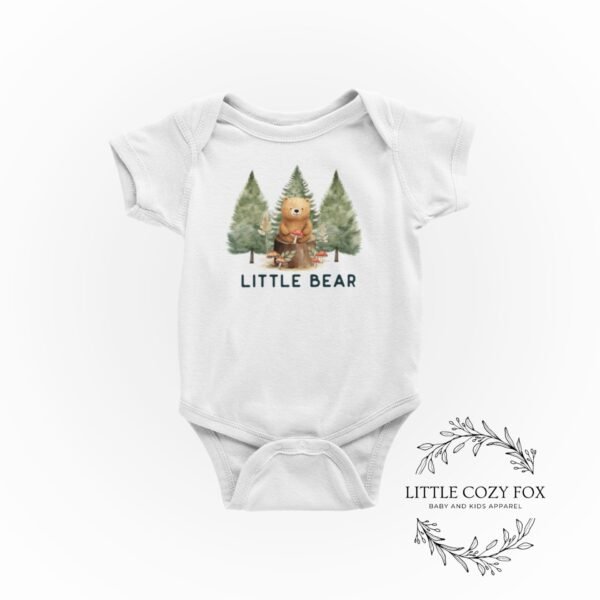 Little Bear Baby Onesie® Woodland Baby Bodysuit Newborn Gift Bear Baby Shower Outfit Nature-Themed Infant Clothes - Image 2