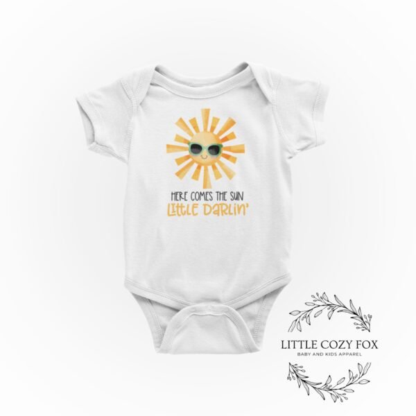 Here comes the sun little darling baby onesie® Sunshine baby clothes bodysuit Sunshine baby shower gift - Image 2