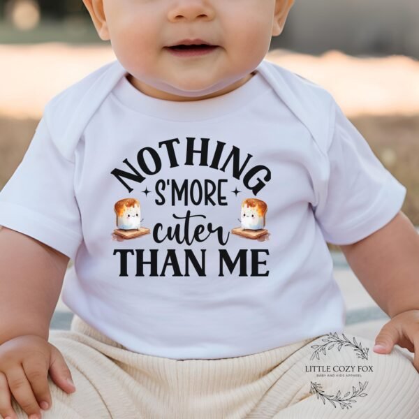 Nothing Smore Cuter Than Me Baby Onesie® Smore Baby Shower Gift Camping Baby Shirt Cute Funny Camping Kids Tees Fall Baby Outfit - Image 9