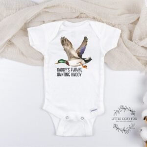 il_fullxfull.6638997128_nqhz.jpg Duck Hunting Daddy's Future Hunting Buddy Onesie® Hunting Baby Gift Mallard Duck Baby Onesie® Hunting Themed-Mallard Duck Baby Shower Gift