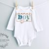 Mama’s Boy Baby Onesie® Trendy Boho Bodysuit Cute Newborn Outfit Playful Baby Shower Gift Stylish Family Photo Clothes