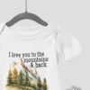 I Love You to the Mountains and Back Baby Onesie® Adventure Baby Outfit Mountain Baby Gift Travel Baby Bodysuit Woodland Newborn Clothes