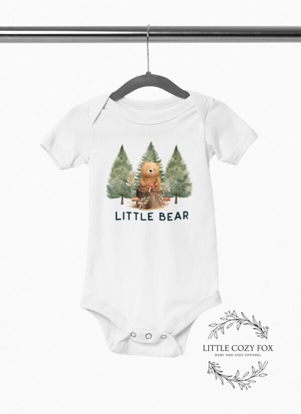 Little Bear Baby Onesie® Woodland Baby Bodysuit Newborn Gift Bear Baby Shower Outfit Nature-Themed Infant Clothes - Image 3