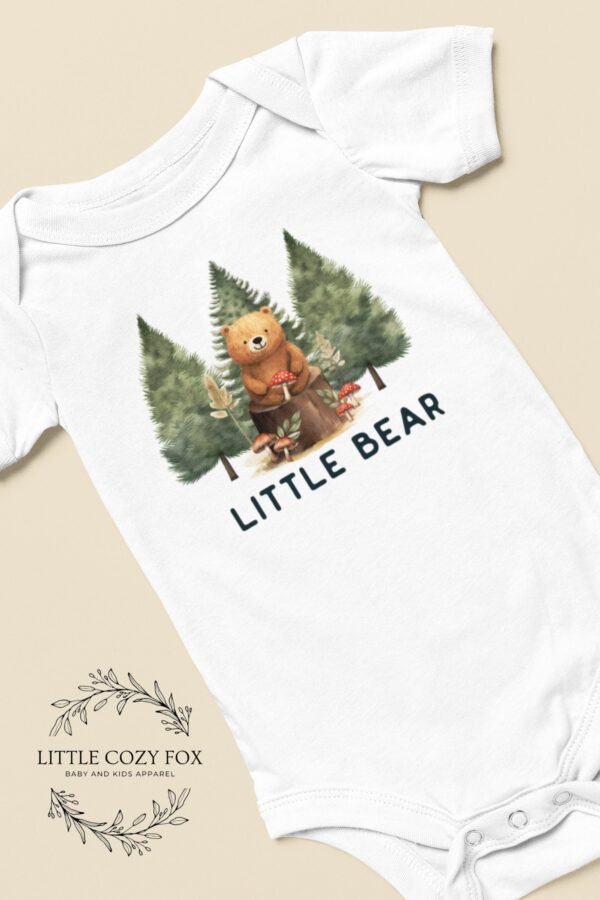 Little Bear Baby Onesie® Woodland Baby Bodysuit Newborn Gift Bear Baby Shower Outfit Nature-Themed Infant Clothes