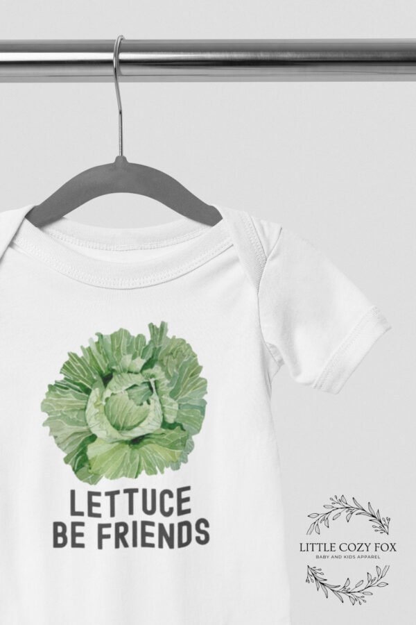 Garden Baby Shower Gift Lettuce Be Friends Baby Onesie® Cute Gardening Bodysuit Vegetable Garden Baby Outfit Veggie Baby Gift - Image 4