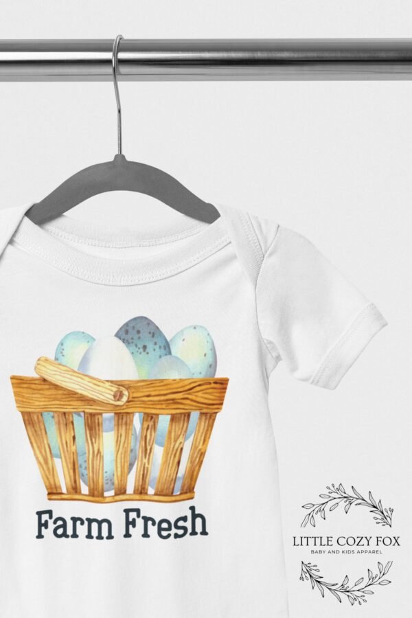 Farm Fresh Baby Onesie® Cute Chicken Baby Bodysuit Local Egg Dealer Outfit Farm Baby Shower Gift Country Baby Clothes - Image 5