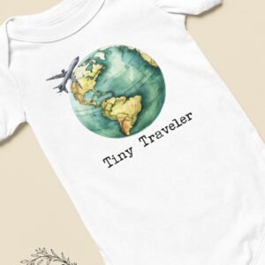 il_fullxfull.5979099654_ou4x.jpg Tiny Traveler Baby Onesie®- Travel Baby Announcement- World Traveler Baby Onesie®- Travel Baby Shower Gift- Traveling Adventure Baby Shower