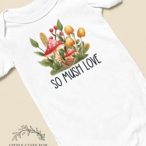 il_fullxfull.5980054015_ccfb.jpg So Mush Love Baby Onesie® Woodland Toadstool Baby – Mushroom Lover Infant Outfit – Whimsical Nature Bodysuit-Mushroom Baby Bodysuit