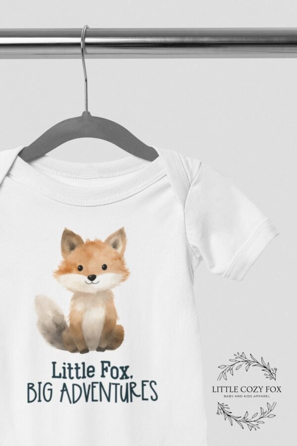 Little Fox Big Adventure Baby Bodysuit Woodland Baby Shower Gift Explore Forest Onesie® for Baby-Whimsical Woodland-Rustic Newborn Nature - Image 4