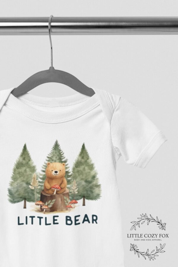 Little Bear Baby Onesie® Woodland Baby Bodysuit Newborn Gift Bear Baby Shower Outfit Nature-Themed Infant Clothes - Image 4