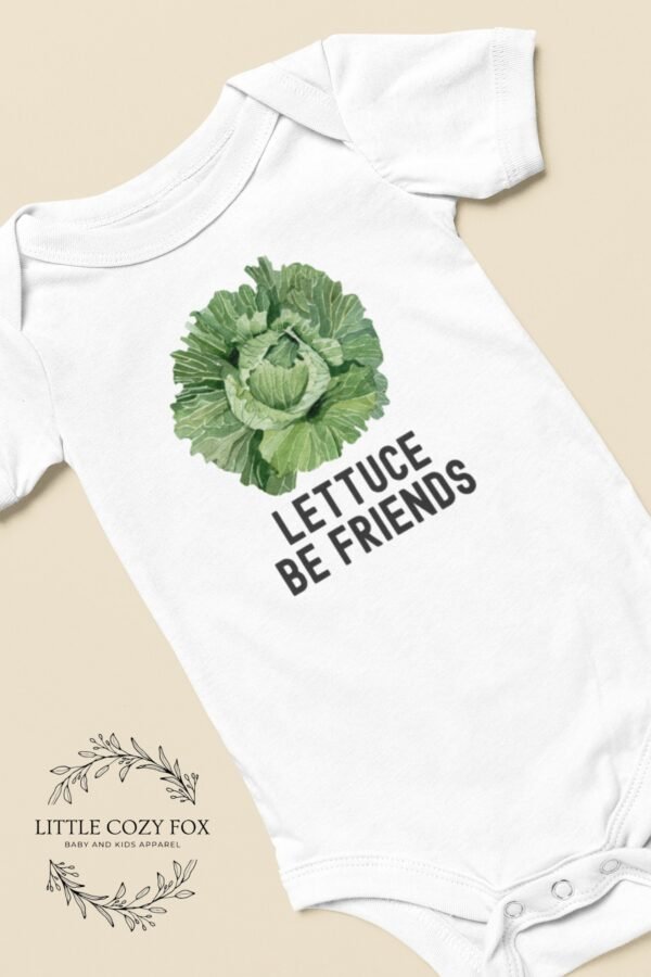Garden Baby Shower Gift Lettuce Be Friends Baby Onesie® Cute Gardening Bodysuit Vegetable Garden Baby Outfit Veggie Baby Gift