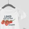 il_fullxfull.5981647603_8kze.jpg Loved from my head tomatoes baby onesie® Garden baby gift Vegetable baby garden shower gift