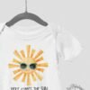 Here comes the sun little darling baby onesie® Sunshine baby clothes bodysuit Sunshine baby shower gift