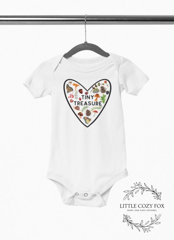 Tiny Treasure Onesie®- Nature Baby Onesie®- Woodland Baby Shower- Forest Forager Onesie®- Outdoorsy Baby- Nature Lover- Camping Baby- Hiking - Image 3