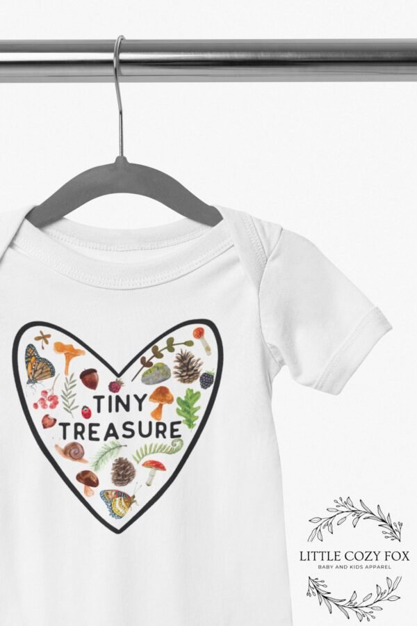 Tiny Treasure Onesie®- Nature Baby Onesie®- Woodland Baby Shower- Forest Forager Onesie®- Outdoorsy Baby- Nature Lover- Camping Baby- Hiking - Image 4