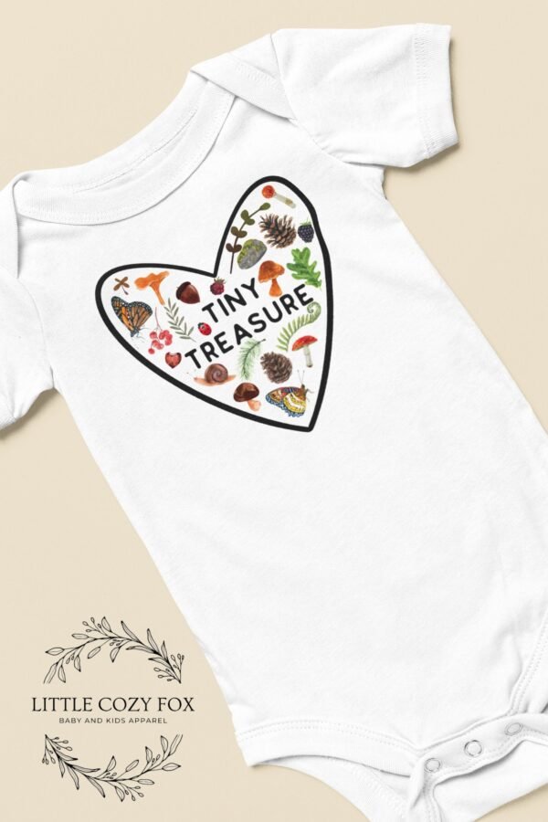 Tiny Treasure Onesie®- Nature Baby Onesie®- Woodland Baby Shower- Forest Forager Onesie®- Outdoorsy Baby- Nature Lover- Camping Baby- Hiking