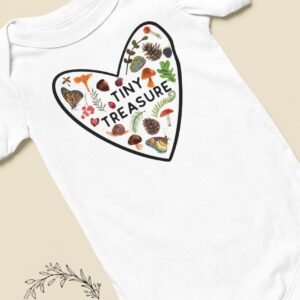 Tiny Treasure Onesie®- Nature Baby Onesie®- Woodland Baby Shower- Forest Forager Onesie®- Outdoorsy Baby- Nature Lover- Camping Baby- Hiking