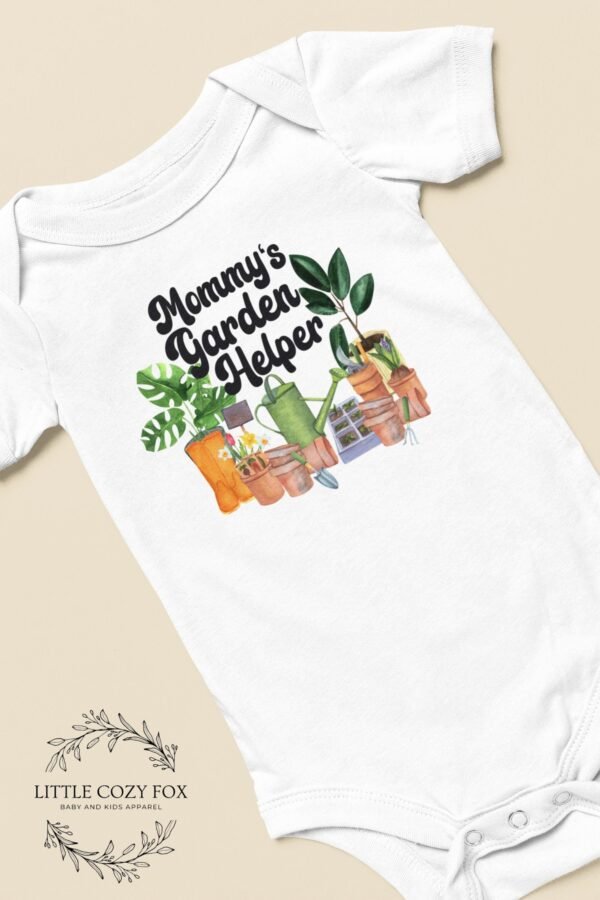 Plant Baby Onesie® Mommy's Garden Helper Plant Baby Shower Gift Plant Lover Baby Shirt Baby Girl Onesie® Boho baby Hippie Baby Gift
