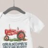 il_fullxfull.6247469829_7m6r.jpg Tractor Baby Onesie® Grandpas Tractor Driving Buddy Farming Baby Onesie® Farm Baby Shower Boy Gift