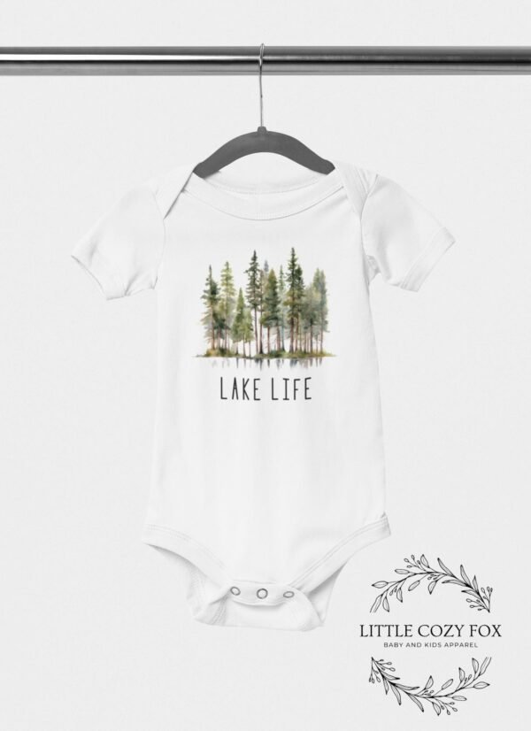 Lake Life Baby Onesie® Outdoor Clothes Travel Gift Hiking Shirt Nature Outfit Lake Lover New Baby Gift Adventure Bodysuit - Image 4