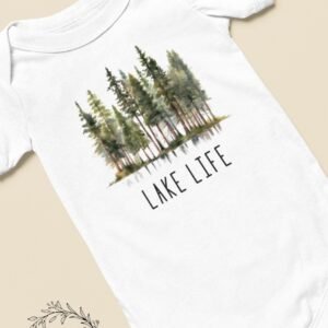 Lake Life Baby Onesie® Outdoor Clothes Travel Gift Hiking Shirt Nature Outfit Lake Lover New Baby Gift Adventure Bodysuit