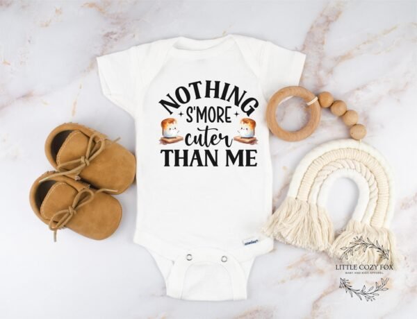 Nothing Smore Cuter Than Me Baby Onesie® Smore Baby Shower Gift Camping Baby Shirt Cute Funny Camping Kids Tees Fall Baby Outfit - Image 7