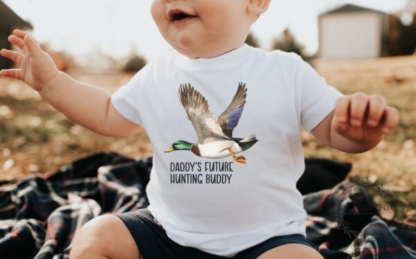 Daddy's Future Hunting Buddy Onesie® Duck Hunting Baby Gift Mallard Duck Bodysuit Hunting Themed Baby Clothes Outdoor Baby Outfit - Image 2