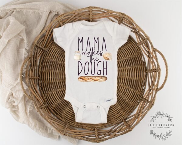 Mama Makes The Dough Baby Onesie® Sourdough Gift Funny Bread Baking Shirt Baking Baby Outfit Cooking Baby Clothes Baking Baby Shower Gift