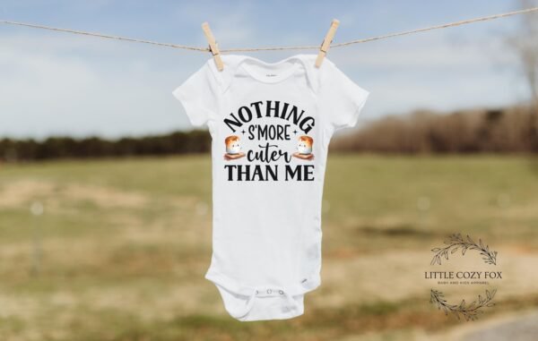 Nothing Smore Cuter Than Me Baby Onesie® Smore Baby Shower Gift Camping Baby Shirt Cute Funny Camping Kids Tees Fall Baby Outfit - Image 10