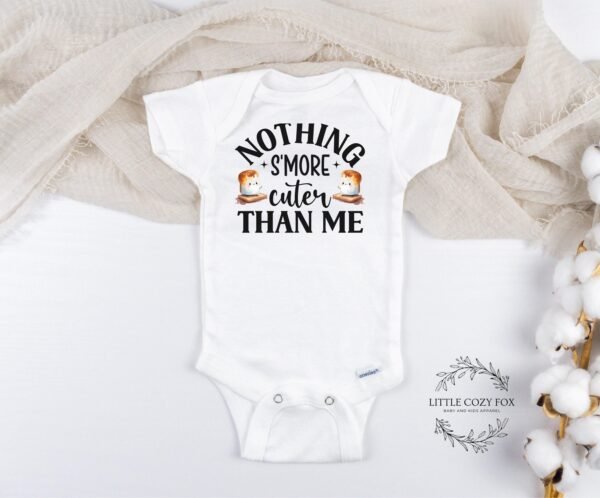 Nothing Smore Cuter Than Me Baby Onesie® Smore Baby Shower Gift Camping Baby Shirt Cute Funny Camping Kids Tees Fall Baby Outfit - Image 3