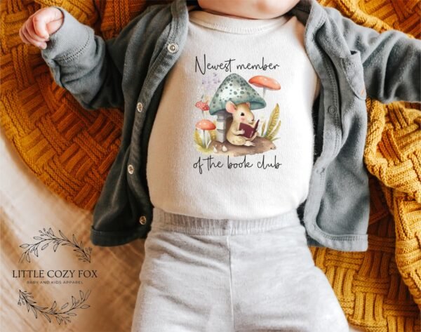 Newest Member Of The Book Club Baby Onesie® Book Lover Baby Gift- Cute Book Baby Bodysuit Book Baby Shower Gift Future Book Worm - Image 6
