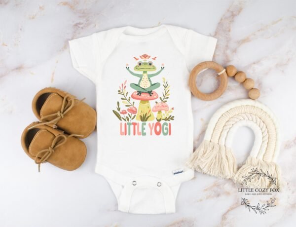 Little Yogi Baby Onesie® Yoga Baby Gift Baby Bodysuit Yoga Lover Gift- Little Yogi Shirt Future Yoga Baby Clothes - Image 6