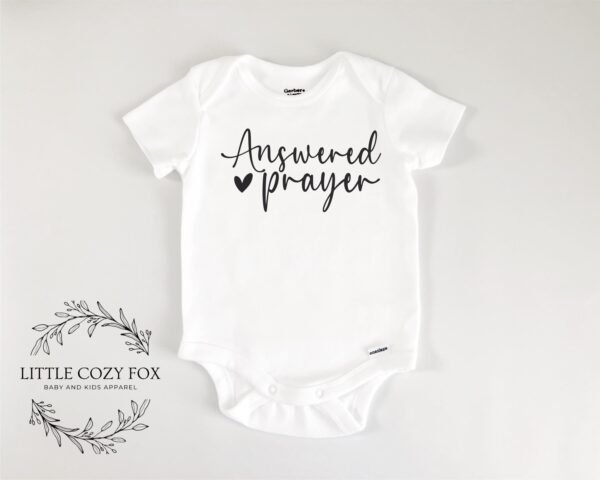 Answered Prayer Baby Onesie®-Miracle Baby Gift-Christian Baby Clothes-Blessing Baby Bodysuit-Baby Faith Clothing- Prayer Baby Outfit - Image 3