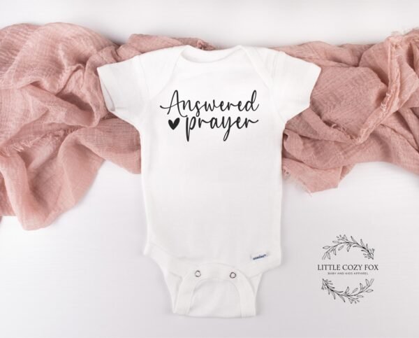 Answered Prayer Baby Onesie®-Miracle Baby Gift-Christian Baby Clothes-Blessing Baby Bodysuit-Baby Faith Clothing- Prayer Baby Outfit - Image 7