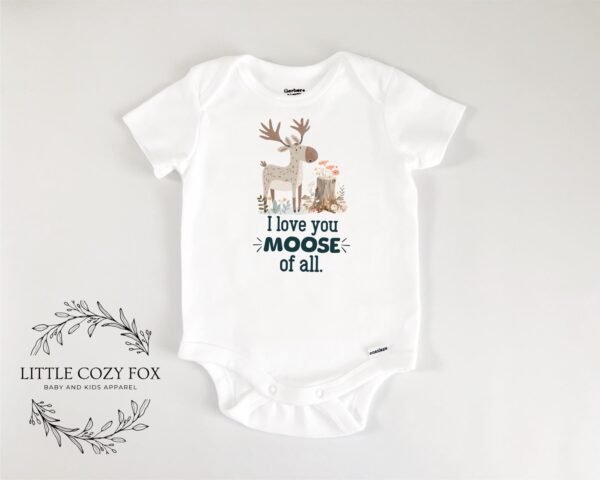 Funny Baby Shower Gift Rustic Moose Onesie® Woodland Newborn Outfit Outdoor Baby Clothes Forest Animal Bodysuit - Image 6