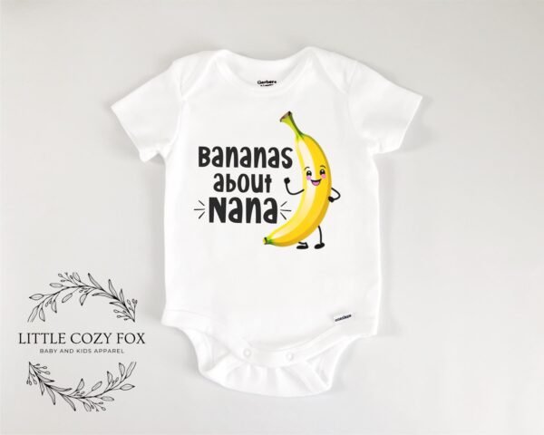 Bananas About Nana Baby Onesie® Fun Grandparent Gift Design Grandparent Humor Gift Adorable Fruit-Themed Design-Playful Family Humor-Funny - Image 8