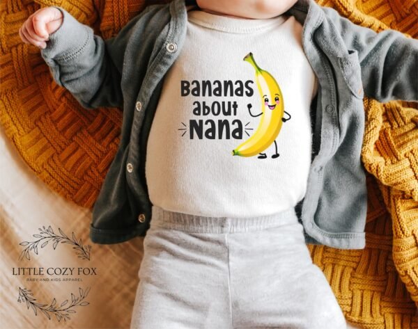 Bananas About Nana Baby Onesie® Fun Grandparent Gift Design Grandparent Humor Gift Adorable Fruit-Themed Design-Playful Family Humor-Funny - Image 7