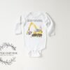 Easter Bunny Eggs-cavator Baby Onesie® Cute Bunny & Excavator Easter Design Baby Outfit Bunny Graphic-Punny Clothes Spring Baby