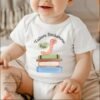 Future Bookworm Baby Onesie® Reading Themed Design-Cute Baby Outfit Future Bookworm & Book Stack Graphic Little Readers Whimsical Book Worm