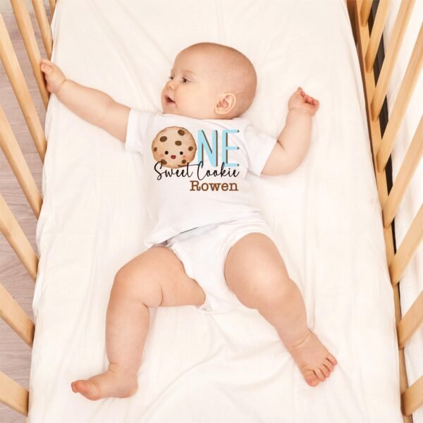 One Sweet Cookie First Birthday Onesie® 1st Birthday Shirt Personalized Custom Baby Bodysuit Smash Cake Birthday Outfit Dessert Themed Bday - Image 5