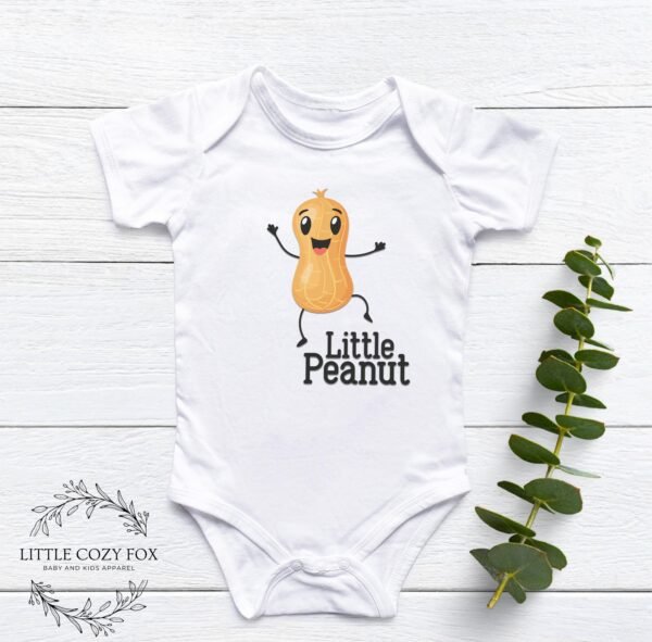 Funny Little Peanut Onesie® Perfect for Baby Shower Gifts Cute Nut-Themed Design for Fun Photos Peanut Pun Shirt Nutty Family Little Peanut - Image 3