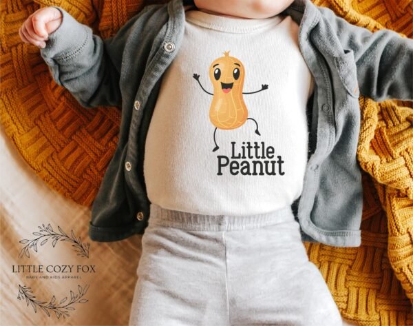 Funny Little Peanut Onesie® Perfect for Baby Shower Gifts Cute Nut-Themed Design for Fun Photos Peanut Pun Shirt Nutty Family Little Peanut - Image 7