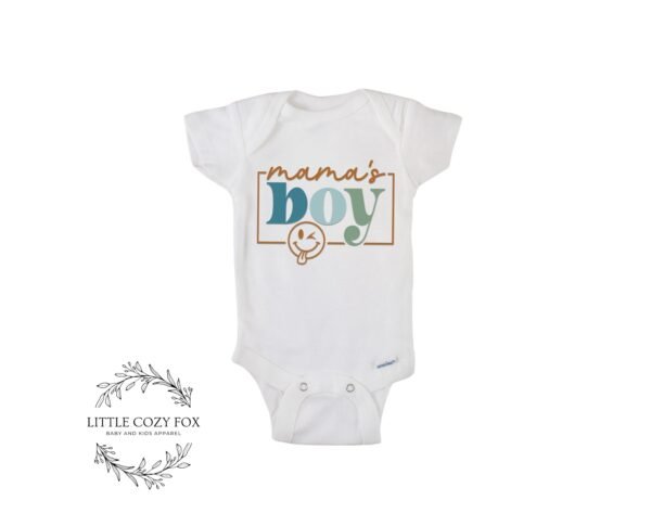 Mama’s Boy Baby Onesie® Trendy Boho Bodysuit Cute Newborn Outfit Playful Baby Shower Gift Stylish Family Photo Clothes - Image 6
