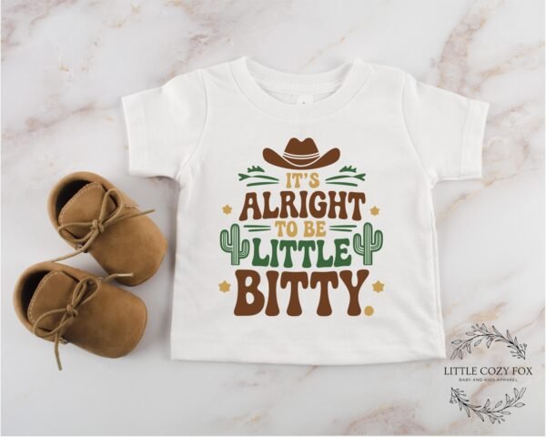 It's Alright to Be Little Bitty Baby Onesie® Western Cowboy Theme - Funny Country Baby Gift -Cactus Print-Western-Themed Baby Onesie-Rustic - Image 6