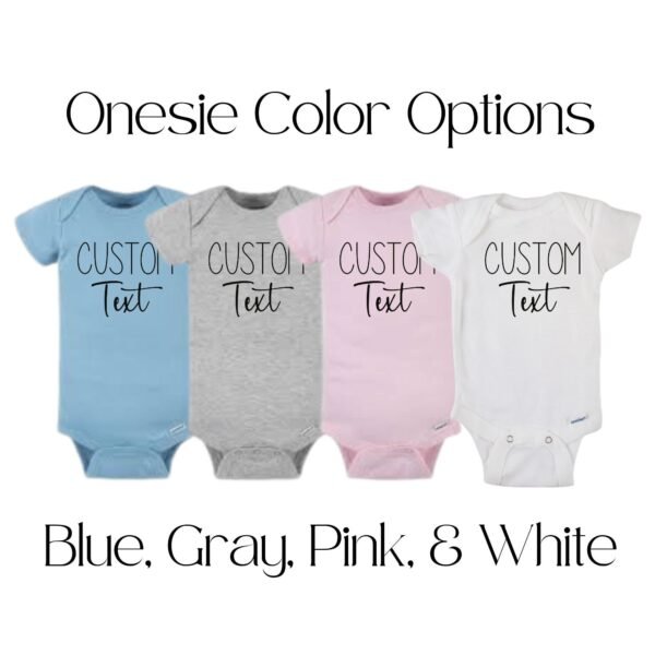 Personalized Custom Text Baby Onesie® Bodysuit-Unique Baby Shower Gift-Personalized Baby Clothing-Pregnancy Announcement Onesie®-Custom logo - Image 4