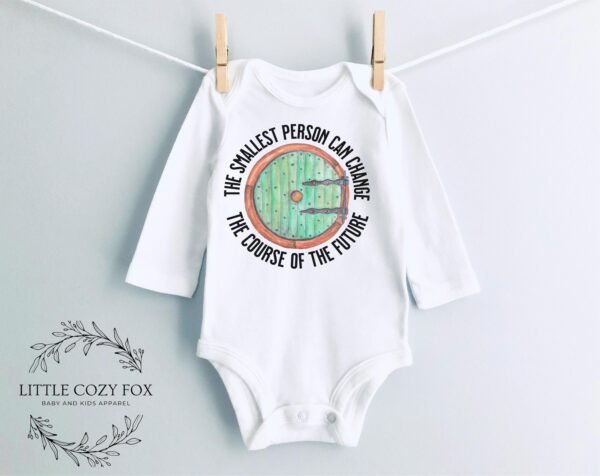 Fantasy Inspired Quote Whimsical Baby Onesie® Storybook Fantasy Gift Hobbit Door Quote Inspirational Baby Quote Design Middle - Image 6