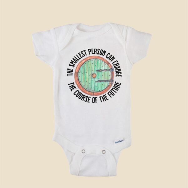 Fantasy Inspired Quote Whimsical Baby Onesie® Storybook Fantasy Gift Hobbit Door Quote Inspirational Baby Quote Design Middle - Image 3