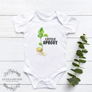 il_fullxfull.6667203180_jr8z.jpg Garden Baby Little Sprout Onesie® Plant Theme for Nature-Loving Families Botanical Design-Earthy Themed Gift