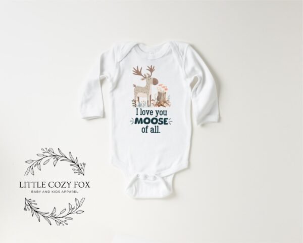 Funny Baby Shower Gift Rustic Moose Onesie® Woodland Newborn Outfit Outdoor Baby Clothes Forest Animal Bodysuit - Image 5