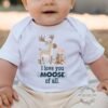 Funny Baby Shower Gift Rustic Moose Onesie® Woodland Newborn Outfit Outdoor Baby Clothes Forest Animal Bodysuit